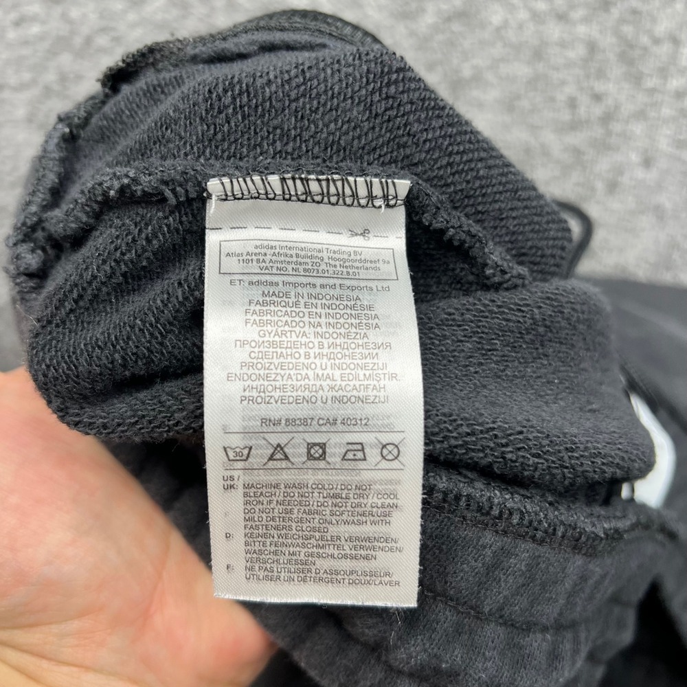 Adidas Originals Sweatpants Mens Large Black Trefoil Split Logo Joggers L - Picture 10 of 14